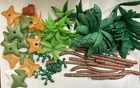 Playmobil Vintage Tree & Plant Lot, Palm Tree Coconuts Ferns Leaves Foliage Sand