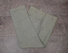 Mens VTG NOS 1960s Green  White Houndstooth Pants Sz 31x28.5 60s Slacks