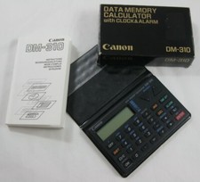 Boxed Vintage Canon Dm-310 Data Memory Calculator Boxed with instructions