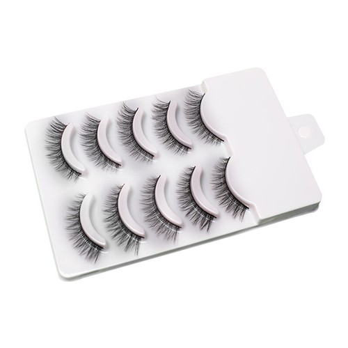 10Pairs Natural Long 3D False Mink Fake Eyelashes Manga Eye Lashes Reusable AU ↖ - Picture 12 of 26