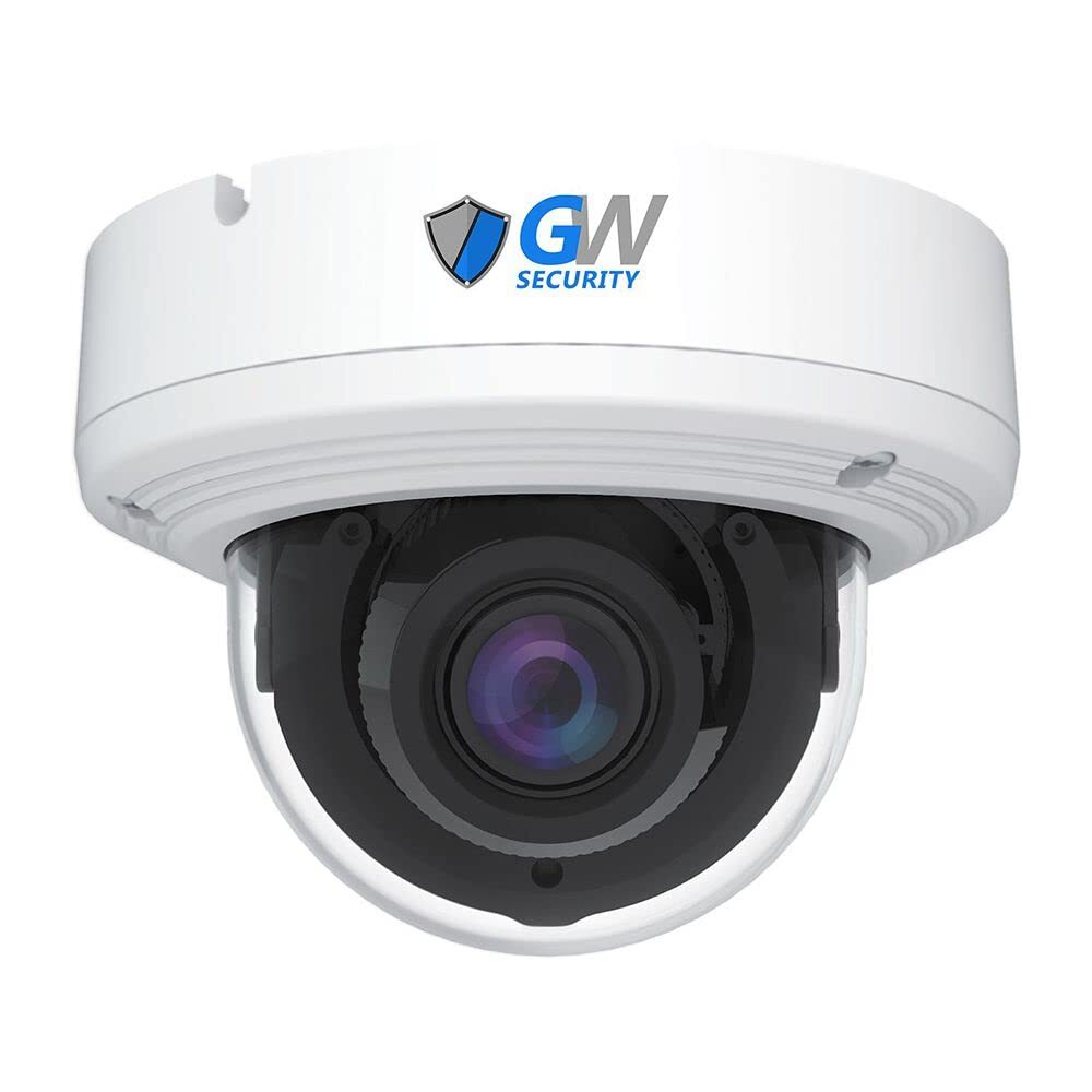 GW Security 4K 8MP Outdoor/Indoor 2.8-12mm Motorized Zoom Lens PoE IP Microph...