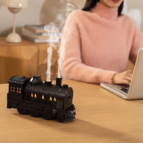 Mini Train Shape Diffuser Humidifier with Light Aroma Diffuser for Bedroom - Picture 4 of 20