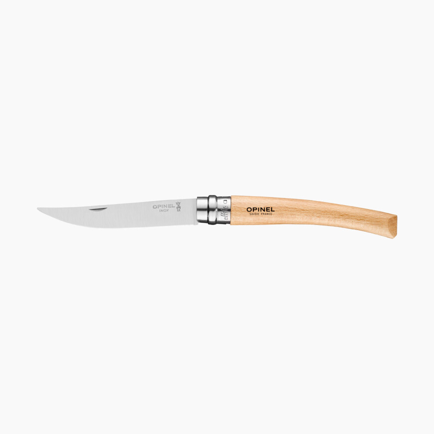Opinel Coltello Effile' Inox N.10 - slim faggio legno naturale