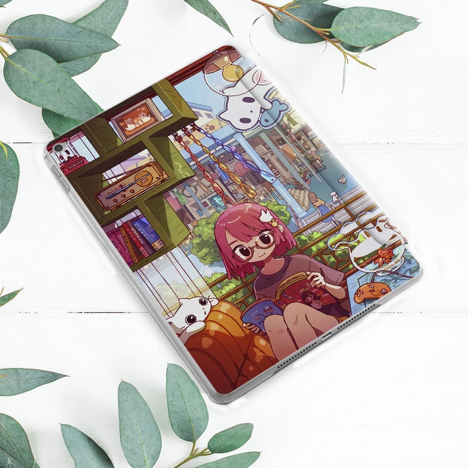 Kawaii Cute Cats Anime City Girl Case For iPad 10.2 Pro 12.9 11 9.7 Air 4 5 Mini - Image 3 of 4