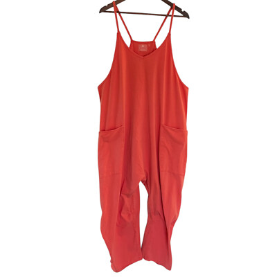 FP Free People Movement Hot Shot One Piece Large L Coral Pink