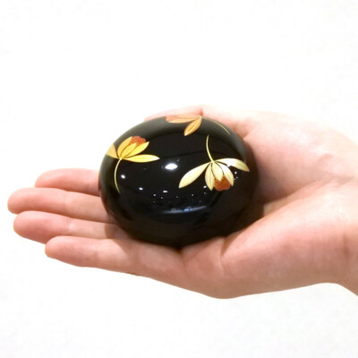 Makie Awase Orchid Small Keepsake Urn for Human Ashes Lacquer decoration  