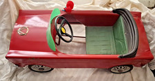 VINTAGE ORIGINAL GREEK RED BUICK METAL PEDAL CAR FROM 60s BY BE.PA
