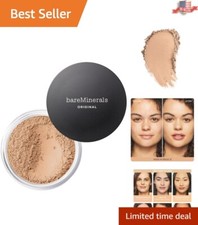 Mineral Loose Powder Foundation SPF 15 - Vegan Talc-Free Makeup for Radiant Skin