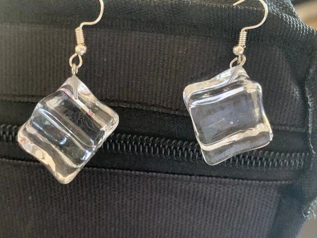 Ice shop cube earrings