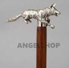 Antique Wooden Walking Stick Cane With Brass Handle For Seniors Men Women Gift
