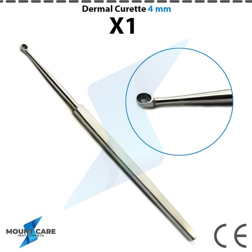 Surgical Verruca Dermal Curette 4mm Dermatology Medical Instruments - Picture 4 of 7