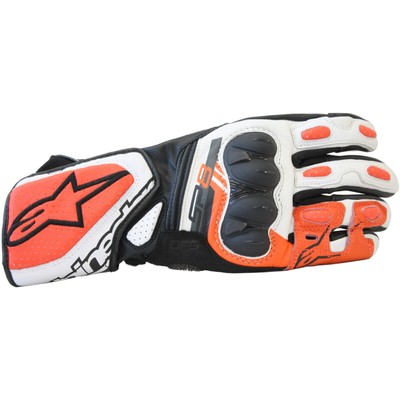 Motorrad Handschuhe S- Alpinestars SP-8 v3 - Sommer schwarz-weiß-fluorot