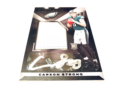 Carson Strong 2022 Panini Black Rookie Jersey White  Autograph #/199