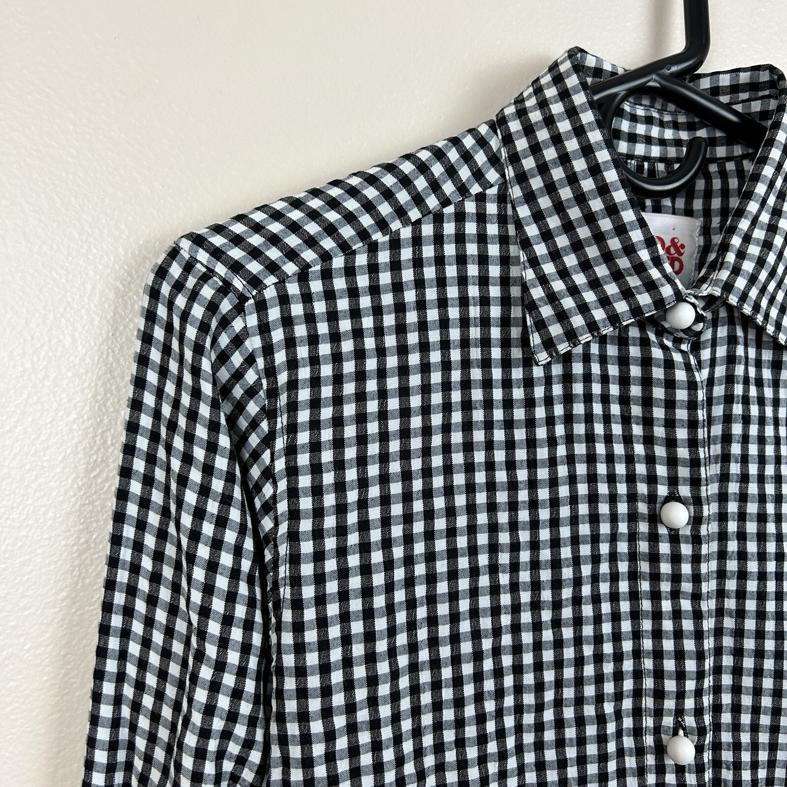 Solid & Striped Women's Gingham Button Down Shirt… - image 6