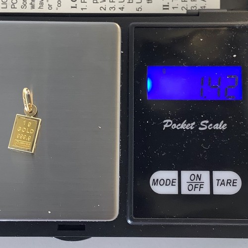 ESG Goldbarren 1 Gramm - 24 Karat 999,9 Gold in Goldanhänger 18 Karat 750er Gold - Bild 3 von 5