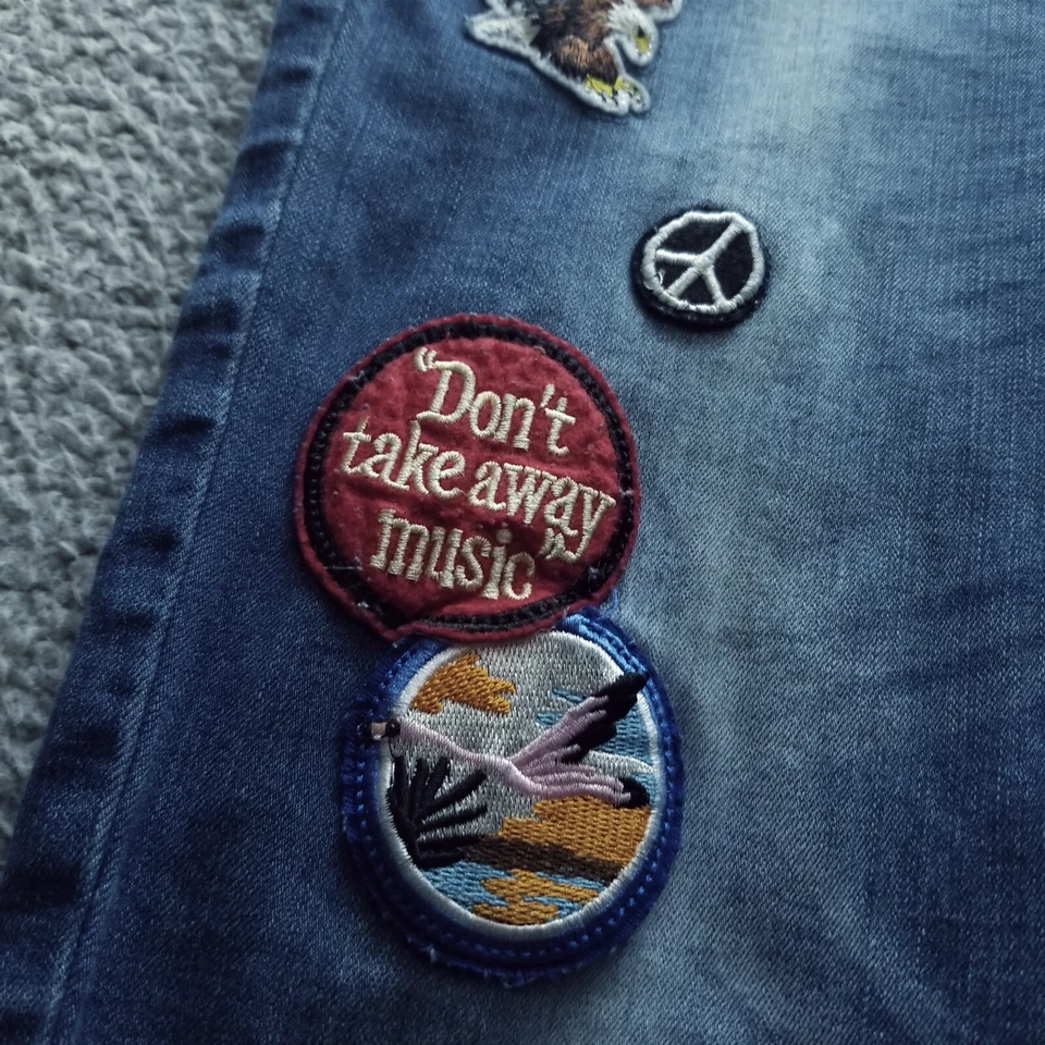 Indigo Rein女式11 Pactched蓝色短牛仔裤32.75英寸22.5英寸9.75 — 第 4/4 张图片