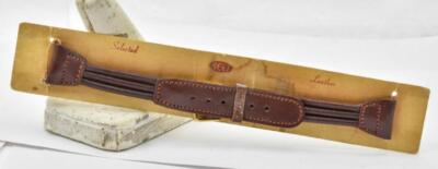 RARE New old Stock Brown leather NEET BRAND Men's wrist watch band on Card