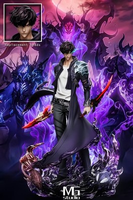 Mg Studio Solo Leveling Sung Jin Woo Resin Statue 1/6 Limited 2 Köpfe vorhanden