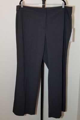 Calvin Klein Womens Size 18W Highline Tapered Gray Work Dress Pants Business NWT