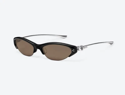 Lunettes de soleil Gentle Monster Tweed 01 noir/marron avec étui neuves - Photo 1/4