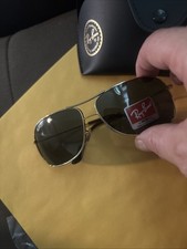  RB3267-001/71 64 Mens Ray-Ban Highstreet Aviator Sunglasses New Authentic