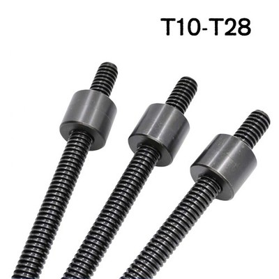 T10-T28 Leitspindel RechtsGewinde Trapezgewindespindel Länge 1000mm,Stahlmuttern