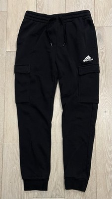 adidas Men s Essentials Fleece Cargo Pocket Joggers, Size Medium, Black