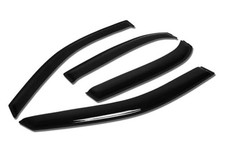 4 Pcs Vent Window Visor Deflector Rain/Sun Guard, Dark Smoke, Compatible with