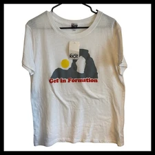 NWT Sub Urban Riot Graphic T Shirt Get in Formation Graphic Tee White L