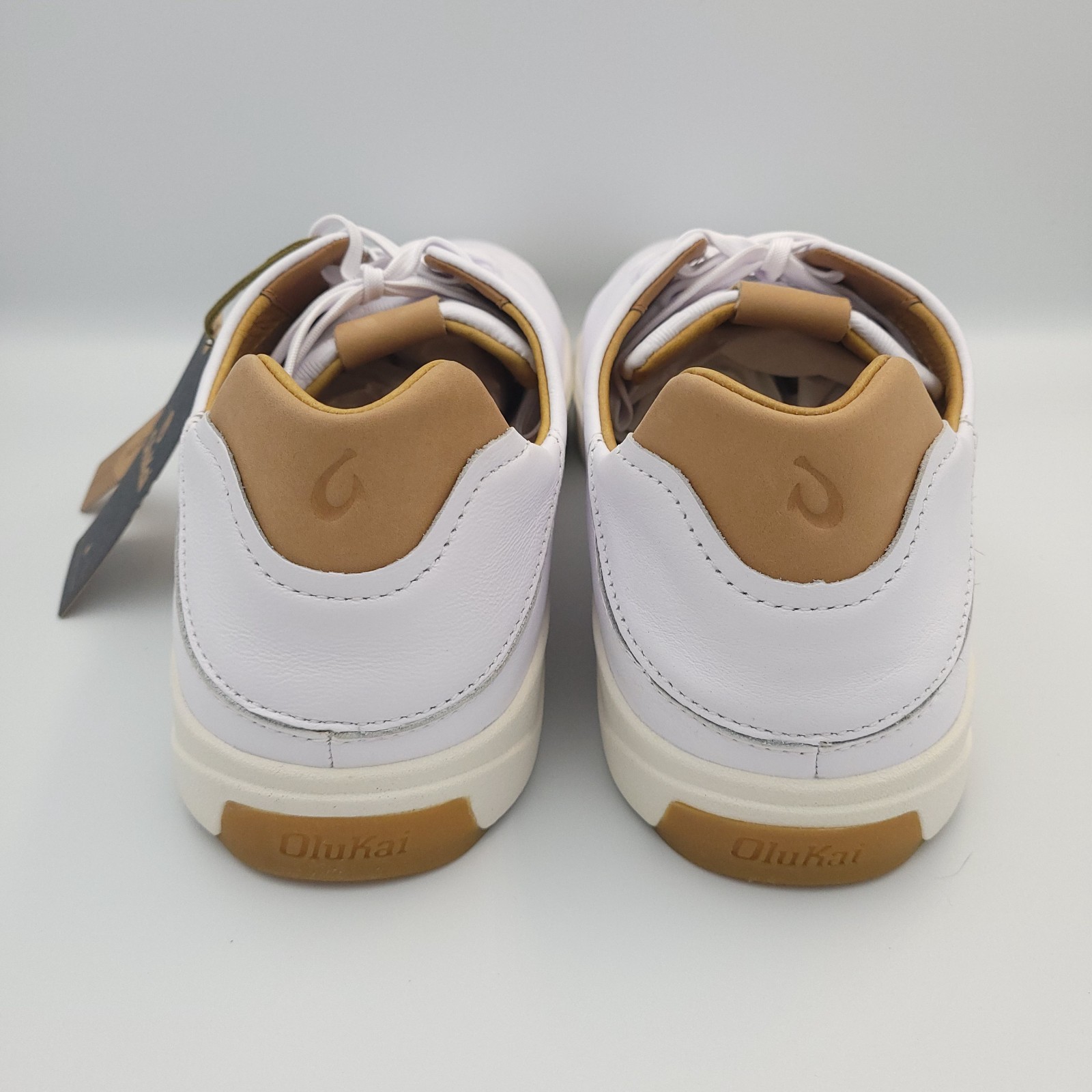 OLUKAI Lae'ahi Li ‘Ili Waterproof Leather Sneakers White Size 14 15 NIB NEW