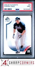 2009 SP AUTHENTIC #95 CHIPPER JONES BRAVES HOF PSA 9