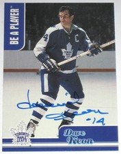 DAVE KEON SIGNED ITG BE A PLAYER MEMORABILIA TORONTO MAPLE LEAFS CARD AUTOGRAPH!