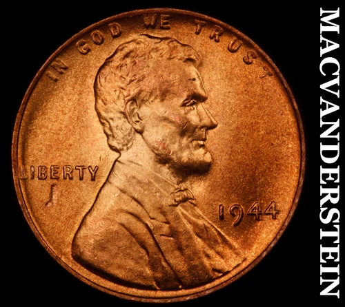 1944 Lincoln Wheat Cent- Red- Choice Gem Brilliant Unc+++++ Luster #i9916