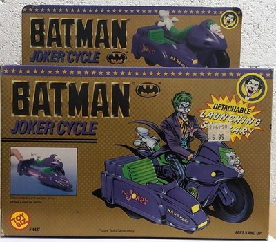 Batman 1989 Movie Joker Cycle Jack Nicholson Launching Sidecar Toybiz MIB READ