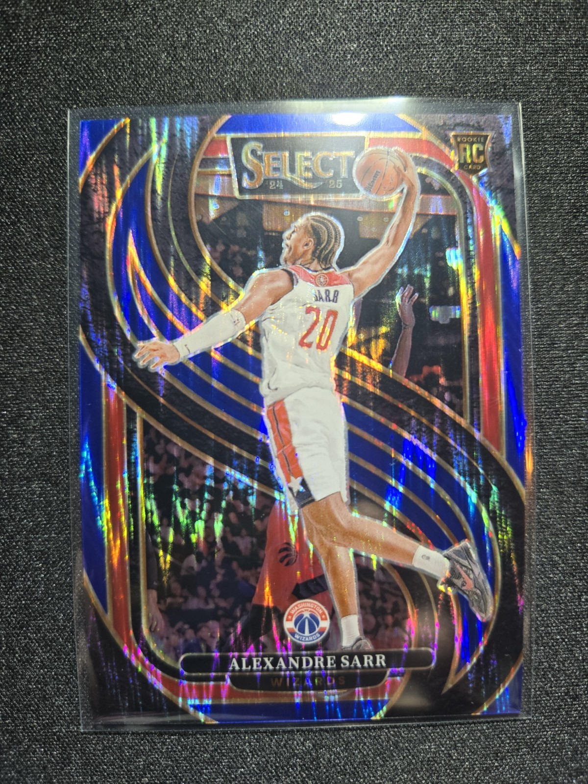 Alexandre Sarr RC 2024-25 Panini Select #185 Premier Level Blue Flash /99 
