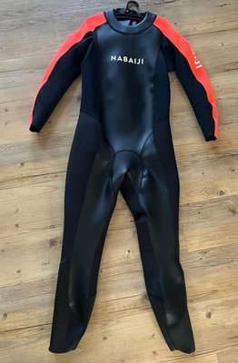 Neopren Anzug Herren Größe 46-Nabaiji OWSWIM 2/2 schwarz/orange