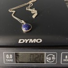 925 Silver Baroni Chain Blue Stone Pendant Necklace 18" — photo 6