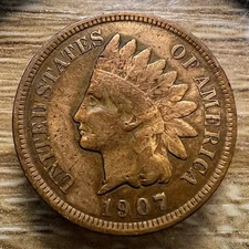 1907 Indian Head Cent - Actual Coin Shown - Free Shipping & Tracking INV#27