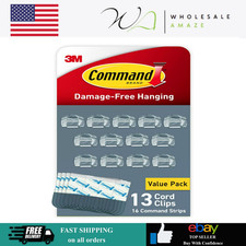 Command Round Cord Clips, Damage-Free Hanging...