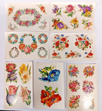 DDR Abziehbilder Schiebebilder Blumenmotive,  7 Stück