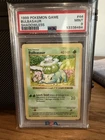 Pokémon Bulbasaur 44/102 Base Set Shadowless PSA 9 1999 English Vintage