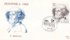 SA34c Belgium 1969 Stamp Exhibition Postphila, P. Bruegel FDC