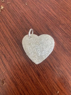Genuine 925 Sterling Silver Flat Heart Pendant - Image 1 of 3
