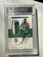 2016-17 National Treasures Jaylen Brown #1 Rookie Material GOLD  10/10 BGS 8.5