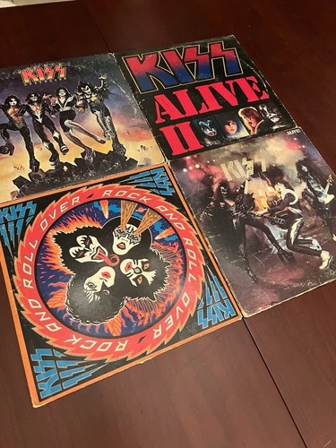 Lot of 6 KISS Vinyl Records Various Titles Please See Pics Read Description