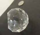 Clear Faceted crystal ball 2" wide paper weight — photo 2