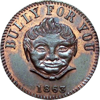 1863 Jackson Michigan Civil War Token W Jaxon Bully For You