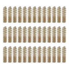 60Pcs M4x16mm Double Ended Screws, Self-Tapping Hanger Bolts, Color Zinc