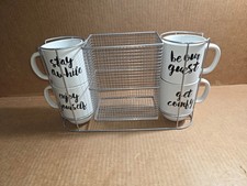 Mugs, Stackable  & Coffee Pod Wire Storage Ra...