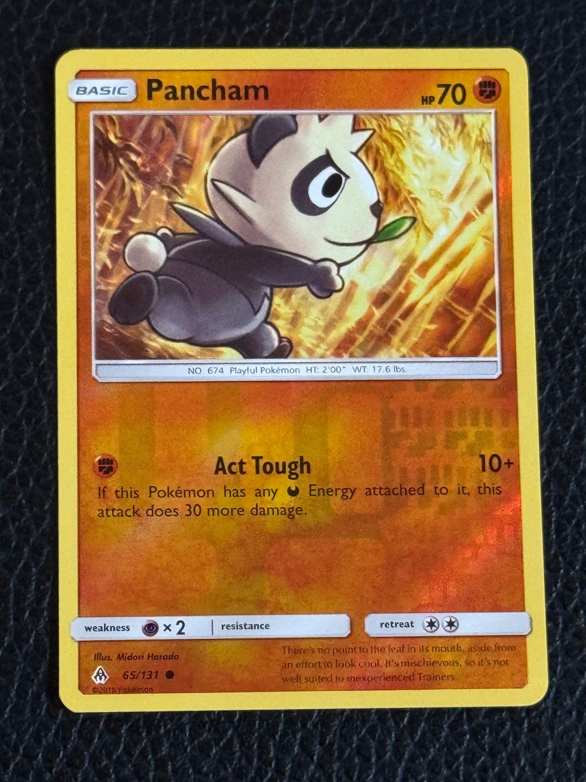 Pancham 65/131 Reverse Holofoil Pokemon TCG SM - Forbidden Light